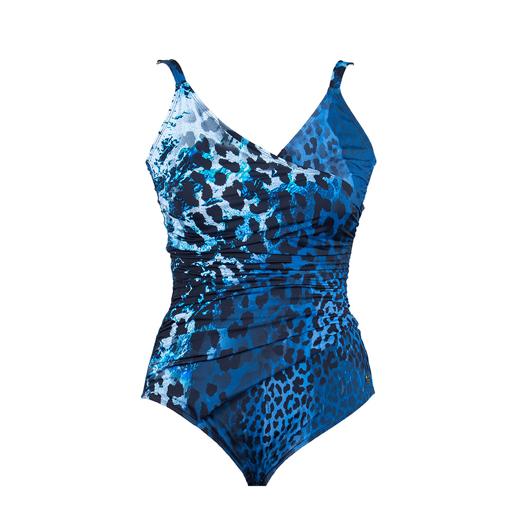 Mauritius Leopard Mock Wrap Swimsuit Seaspray Swimwear