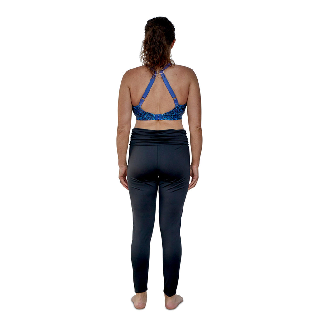 Curve Leopard Stripe Legging Blue - Seaspray Swimwear