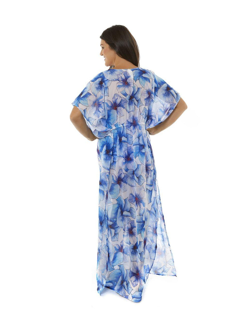 Eleanor Floral Maxi Dress Blue - Seaspray Swimwear