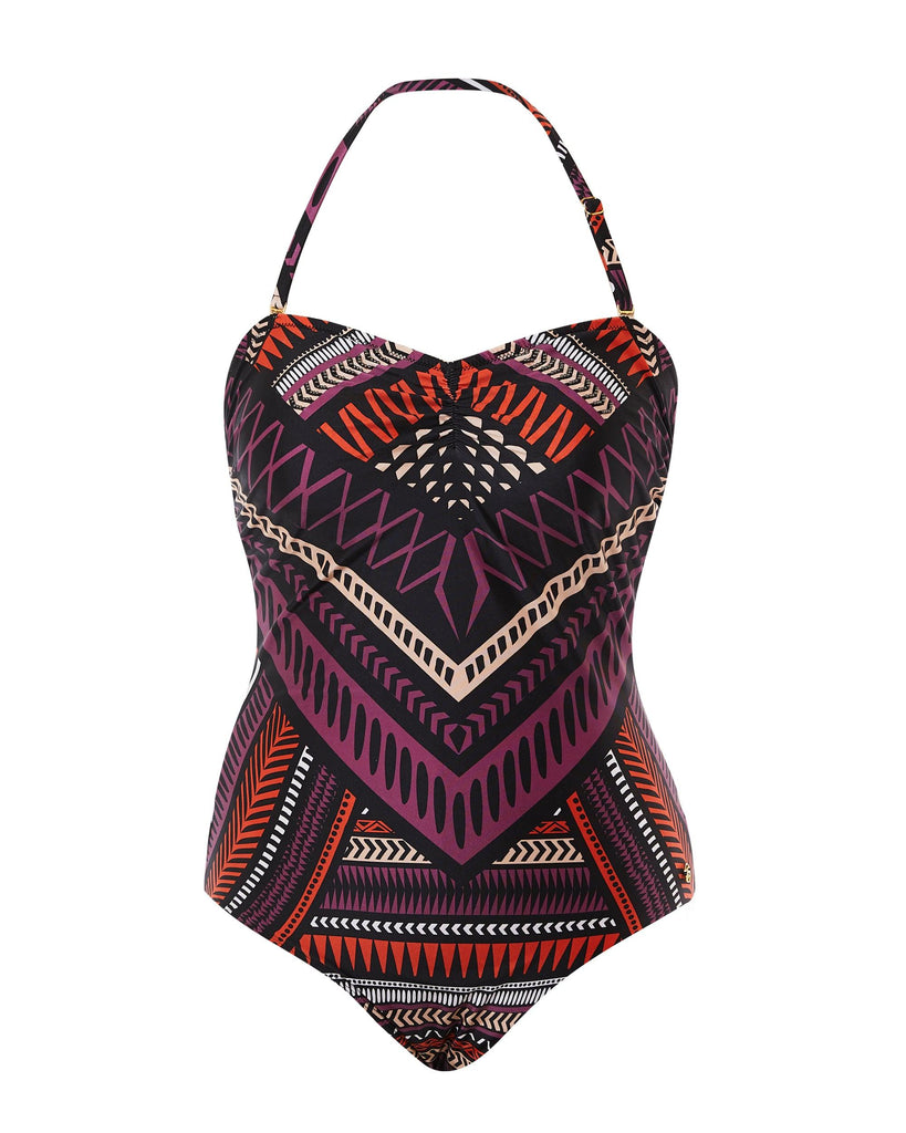 Katherine Tribal Bandeau Purple - Seaspray Swimwear