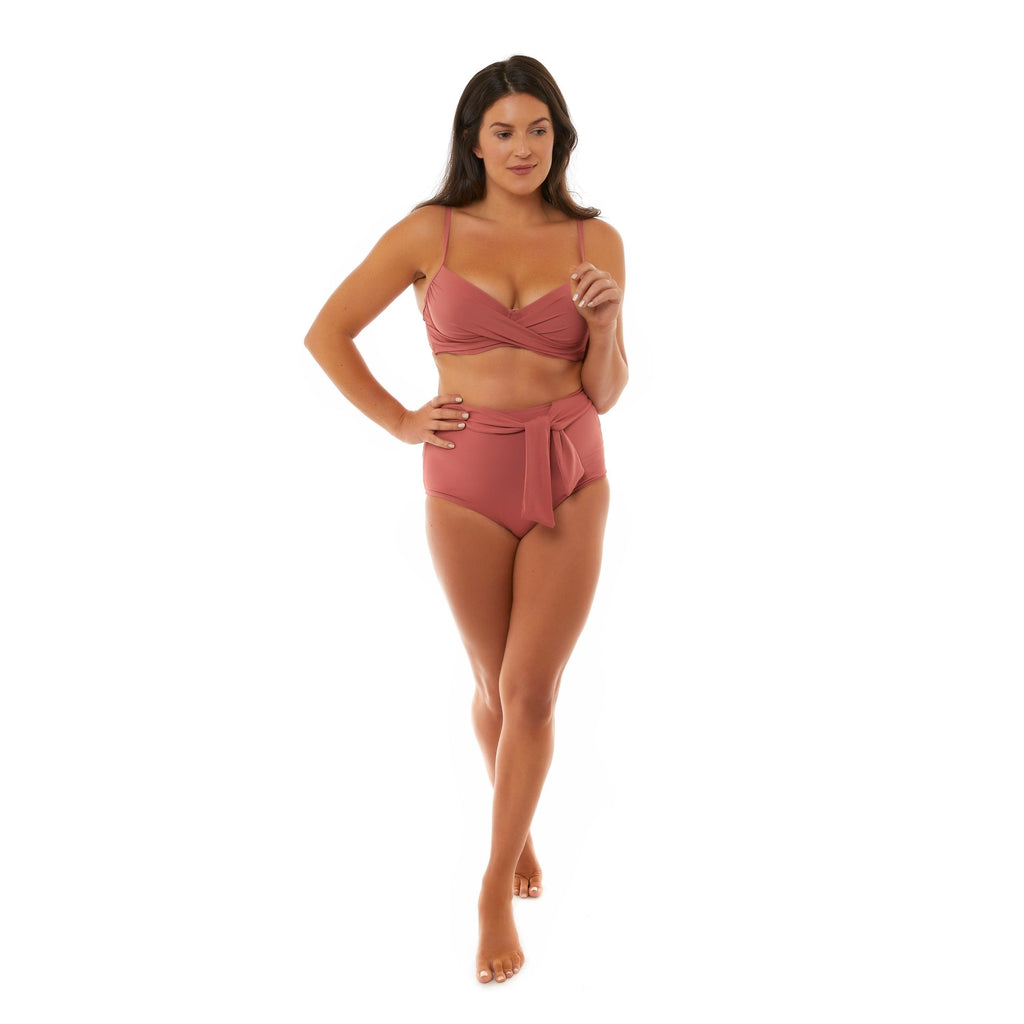 Loretta High Waisted Brief Pink - Seaspray Swimwear