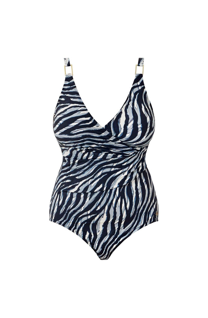 Savanna Classic Draped Swimsuit Black - Seaspray Swimwear